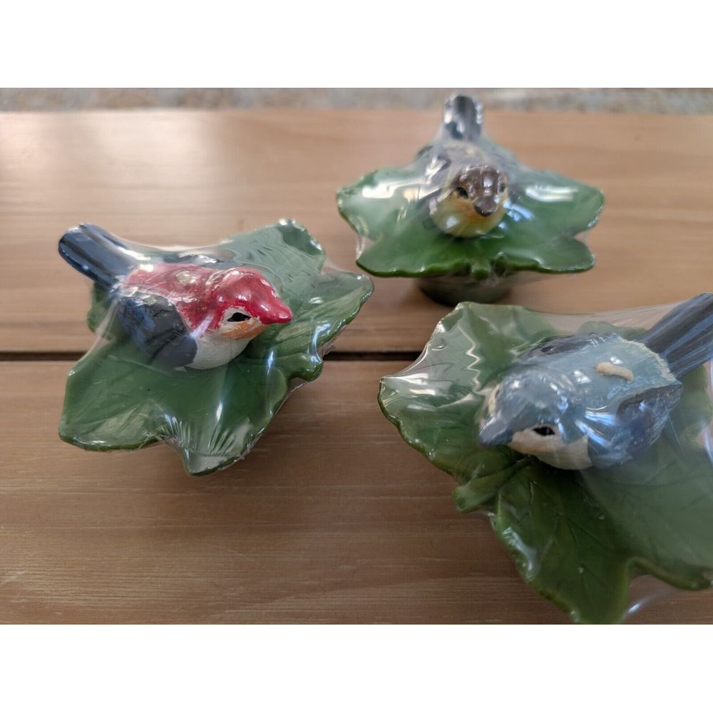 Vintage Bird On Leaf Floating Candles Brand New‎ Plastic Wrapped Unused Lot 3